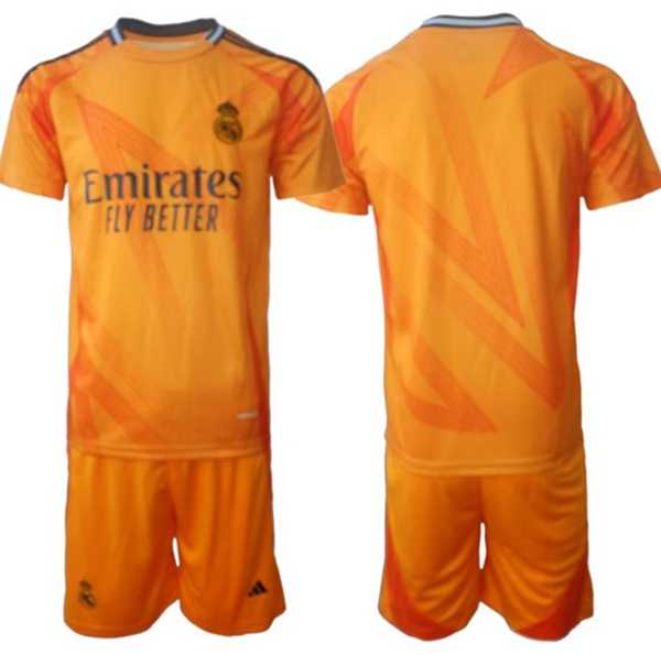 Men's Real Madrid Custom 24-25 Orange Away Soccer Jersey Suit,We sell and wholesale Men's Real Madrid Custom 24-25 Orange Away Soccer Jersey Suit on line form chian!